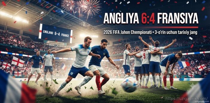 🇬🇧 Angliya 6:4 Fransiya – Jahon chempionatidagi eng unutilmas o'yinlardan biri!